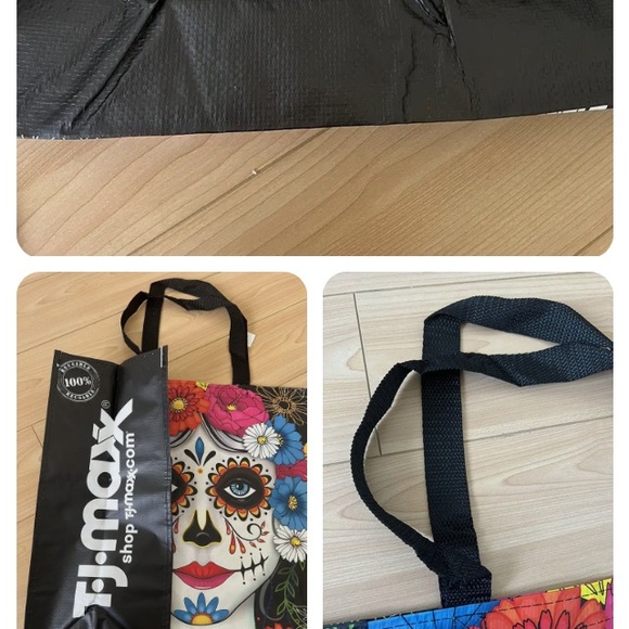 TJ Maxx Reusable Plastic Shopping Day Of The Dead Dia De Los Muertos (X2) Two - Picture 3 of 3